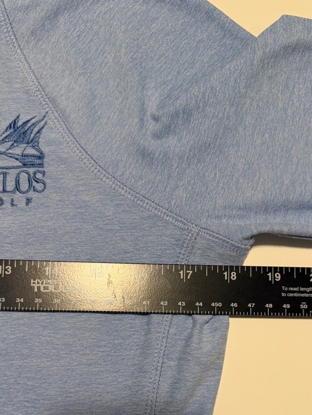 Peter Millar KALOS Golf Women's Perth Melange Raglan-Sleeve 1/4 Zip Blue Size S - Picture 10 of 10